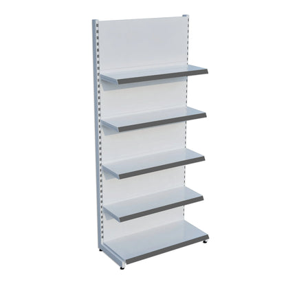 Beyaz Renk Metal 5 Katlı Market Raf Sistemi | Market Rafı |  G90CM Yükseklik H220 CM| Raffar