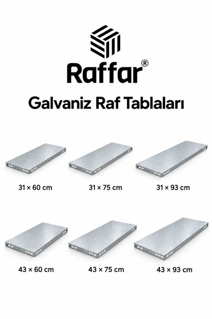 Raffar Galvaniz Raf Tablası – Çelik Raf Yedek Tablası