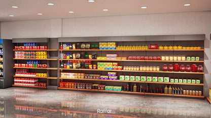 Market Rafı İlave Raf Tablası ve Konsol Takımı – Beyaz – W90 × D30 cm