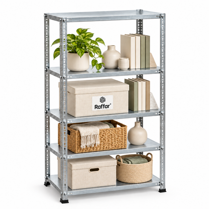 Galvanized 5-Tier Archive Shelving System - Steel Shelf - Metal Shelf