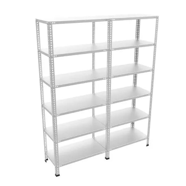 Galvaniz 6 Katlı 2Li Birleşik Arşiv Raf Sistemi - Çelik Raf - Metal Raf Raffar