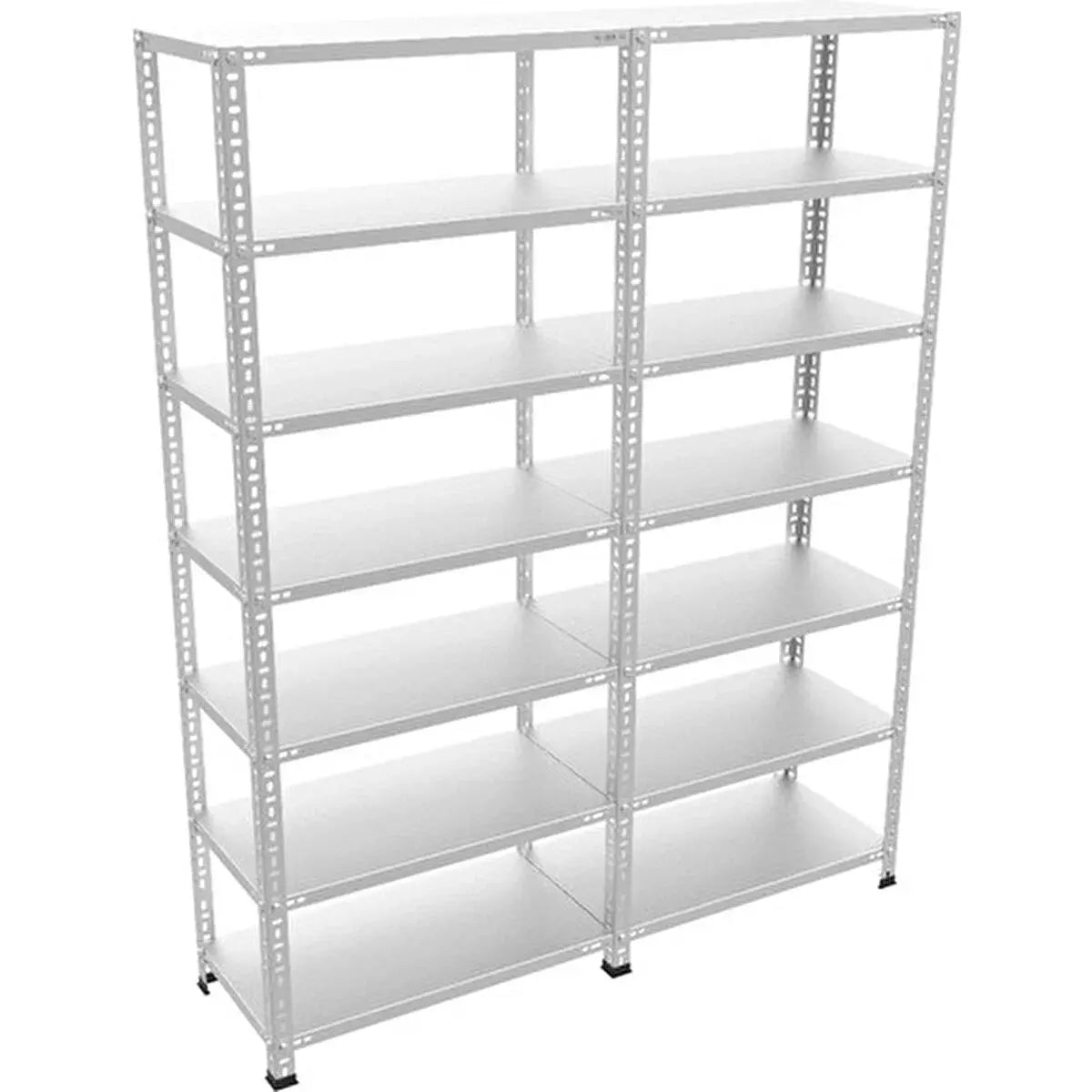 Galvaniz 7 Katlı 2Li Birleşik Arşiv Raf Sistemi - Çelik Raf - Metal Raf Raffar