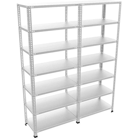 Galvaniz 7 Katlı 2Li Birleşik Arşiv Raf Sistemi - Çelik Raf - Metal Raf Raffar