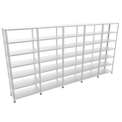 Galvaniz 7 Katlı 5Li Birleşik Arşiv Raf Sistemi - Çelik Raf - Metal Raf RAFFAR7KATLI5LI Raffar