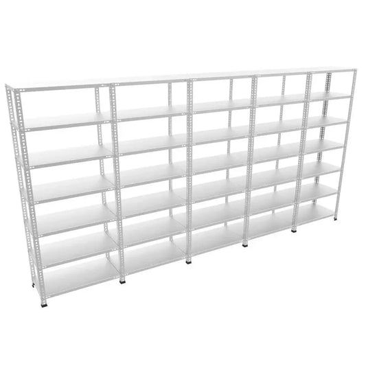 Galvaniz 7 Katlı 5Li Birleşik Arşiv Raf Sistemi - Çelik Raf - Metal Raf RAFFAR7KATLI5LI Raffar